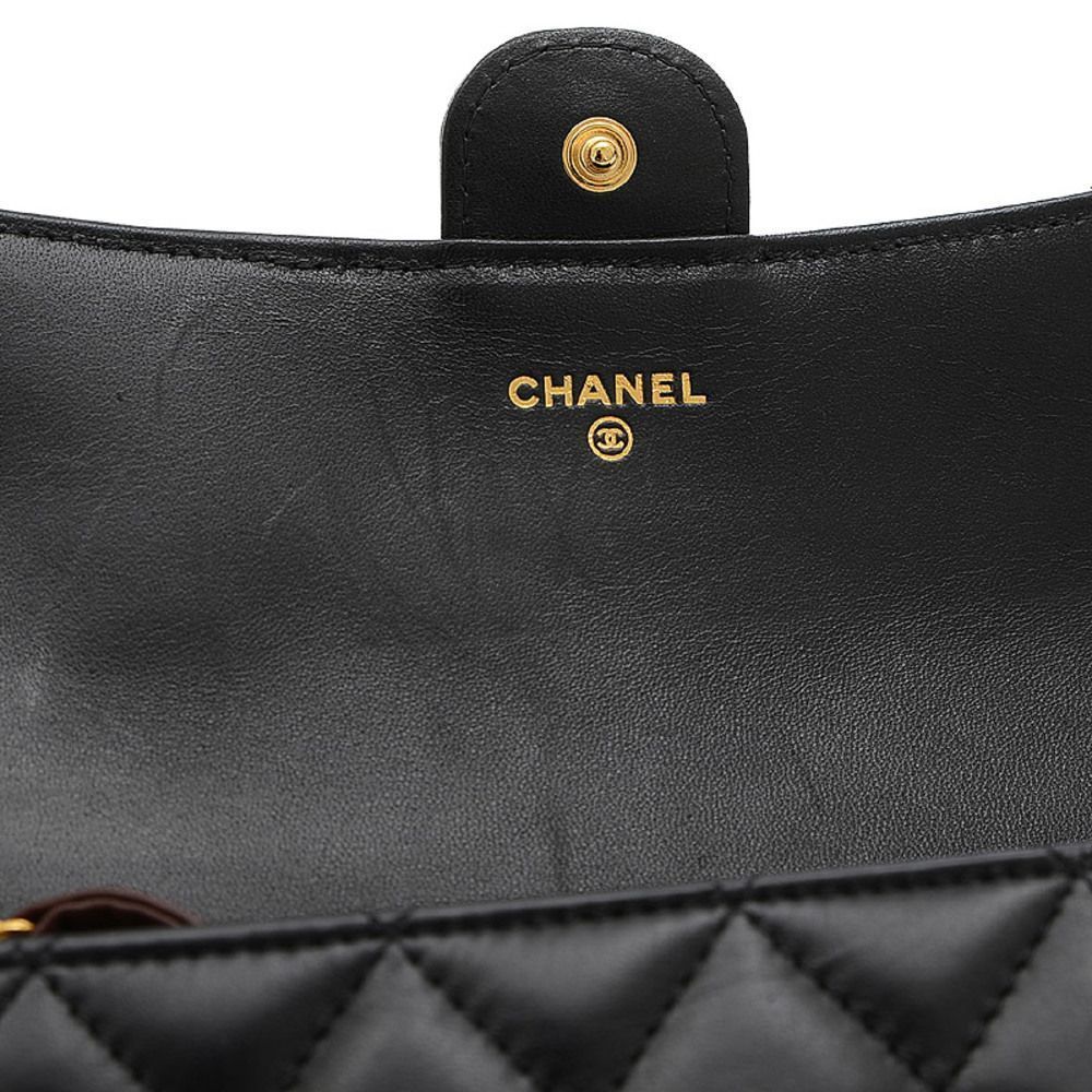 Chanel Matelasse Lambskin Black Long Wallet Handbag - Picture 5 of 7